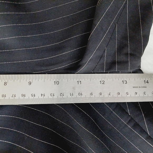 Max Mara Straight Leg Zip Button Closure Women White Stripe Trouser Pants P3652 - Picture 5 of 9